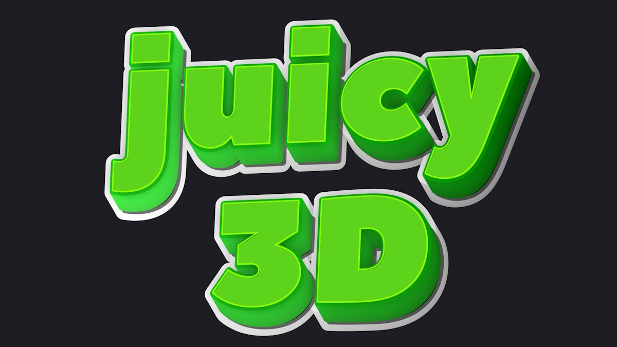 सुंदर हरे रंग का 3D फॉन्ट